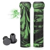 LORESJOY Manopole Ergonomiche per Bicicletta in Gomma, 1 Paio Bici Gomma Manopole Manubrio 22mm, Morbida Antiscivolo, Accessori Biciclette da Esterno, per BMX/MTB/Mountain Bike (Green)