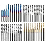 Genmitsu, 40 punte per fresa CNC per frese, gambo da 1/8", set di punte per fresatura CNC a 2 taglienti, fresa a naso piatto e testa sferica, Nano Blue Coat & Titanium Coat CNC Bit MC40A