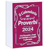 Calendario dei Proverbi 2024 Ricambio | Detti e Proverbi Popolari | 366 Consigli di Vita | Pensiero Filosofico Calendario Positivo | Idea Regalo Geniale