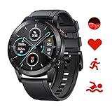 Honor Magic Watch 2 46 mm Smart Watch, Fitness Tracker Monitor, Frequenza cardiaca Stress SpO2, 14 giorni di standby, microfono integrato, GPS, 15 modalità di fitness, per Android, 5 ATM (nero)