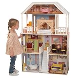 KidKraft Casa delle Bambole in Legno Savannah per Bambole di 30 cm con Accessori e Mobili Inclusi, Casa a 4 Livelli di Gioco, Giocattolo per Bambini 3+ Anni, 65023