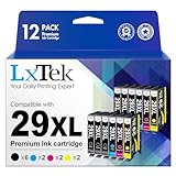 LxTek Compatibili Cartucce d inchiostro Sostituzione per Epson 29 29XL per Expression Home XP-342 XP-245 XP-442 XP-235 XP-335 XP-432 XP-435 XP-332 XP-345 XP-247 (Nero Ciano Magenta Giallo, 12-Pack)