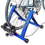 Relaxdays Rullo Trainer Pieghevole Bicicletta 6 velocità, Cerchi da 26-28, Blu e Verde Unisex Adulto, 1 pz