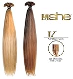 10 CIOCCHE EXTENSION CAPELLI VERI ALLA CHERATINA 45-50 cm LISCI 100% NATURALI SHE ORIGINAL…