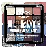 NYX Professional Makeup Palette Ombretti Ad Alta Pigmentazione, Texture Setosa, Finish Matte, Brillante e Metallizzato, 16 Colori, Formula Vegana*, Ultimate Shadow, Vintage Jean Baby