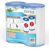 Intex 29002E - Cartuccia filtrante Tipo A per Piscine, Confezione Doppia, Colore: Bianco, 1 Confezione