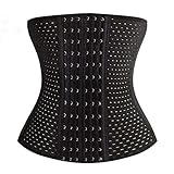 DEBAIJIA Donna Bustino Corsetto Stringivita Regolabile Dimagrante Elastico Body Shaper Modellante Post-Parto Waist Training Nero M