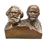 LZCGAC Grande statua comunista in bronzo del busto di Marx e Lenin