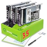 WorkDone Pacco da 3 - Caddy hard disk 3,5 pollici con adattatore HDD 2,5 pollici - compatibile per server Dell PowerEdge elencati - Manuale - Etichette adesive - Cacciavite - Viti per Tray HDD