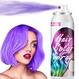 Spray Colorante Temporaneo per Capelli per Bambini Adulti, Spray Colorante Lavabile per Capelli per Accessori, Festa, Halloween, Natale,100ML, Spray per viola