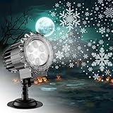 ALED LIGHT Lampada Proiettore di Fiocchi di Neve, Proiettore Luci Natale Da Esterno 9W Luminoso, Impermeabile IP44, Proiezione led utilizzato per Decorazione Natale Halloween Feste Vacanze Interno