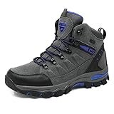 WOWEI Scarpe da Escursionismo Arrampicata Sportive All aperto Impermeabili Traspiranti Trekking Sneakers da Donna Uomo,8019 Grigio,44 EU