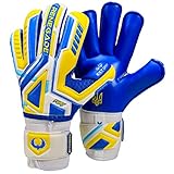 Renegade GK Fury Defender Guanti da Portiere Con Pro-Tek Finger Protezione| 4mm Giga Grip e 4mm Duratek | Guanti Da Portiere Con Le Stecche (Taglia 11, Adulti, Roll Cut, Level 4)