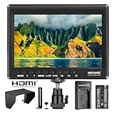 Neewer F100 Monitor da Campo 7” HD Video Assist Sottile IPS 1280x800 HDMI Input 1080p con 2600mAh Batteria a Litio Caricatore USB per Reflex Digitali Stabilizzatori Rig per Produzioni Filmati ecc.