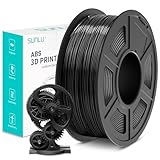 SUNLU ABS Filamento per Stampante 3D, filamento 3D durevole e ad alta resistenza al calore, filamento 3D ABS da 1.75mm, precisione dimensionale +/- 0.02mm, bobina da 0.9kg (1.98lbs), Nero