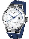 Locman Orologio Montecristo Uomo 051100WHFBL0GOB, bianco/blu., Cinturino