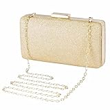 BAIGIO Clutch Donna Cerimonia, Pochette Donna da Sera Borsetta da Sera Elegante Mini Bling Borsa a Tracolla Catena Strass Party Sposa Cocktail Festa