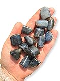 CRIGEMA - 1 PEZZO pietra naturale burattata levigata per cristalloterapia, reiki e meditazione - 18-25 mm (ZAFFIRO)