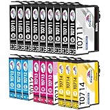 KINGWAY Cartucce T0715 Multipack Compatibile con Epson T0711 T0712 T0713 T0714 per Epson Stylus SX218 SX100 SX110 SX200 SX210 SX215 SX400 SX405 SX410 SX510w DX4000 DX4400 DX7400 DX8400 BX300F