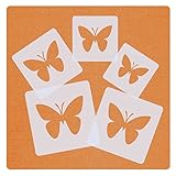 Set di stencil ● 5 farfalle singole ● 7 cm, 8 cm, 9 cm, 10 cm e 11 cm