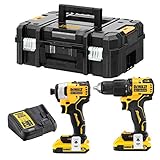 DeWalt, Zestaw Combo 18V DCD709+DCF809 2x2 0Ah DEWALT