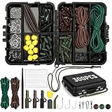 Realure Pesca Accessori, 300Pcs Kit di Accessori per Pesca Carpa, Esche da Pesca Carp Fishing Tackle Box, Carpfishing Accessori,Kit Pesca, con Clip di Sicurezza, Piombi Carpfishing, Clip Carpa, Viti