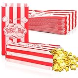 100 pezzi Sacchetti Pop Corn, Porta Pop Corn Festa, Contenitori Pop Corn Carta Piccoli, Scatole di Popcorn Vintage con Rivestimento Oleoso, Popcorn Bags per Compleanni, Cinema, Carnevale (100)