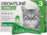 Donazione - FRONTLINE Combo, Antiparassitario per Gatti, Gattini e Furetti di Lunga Durata, Protegge da Pulci, Zecche, Uova, Larve e Anche la Casa, Antipulci in Confezione da 3 Pipette da 0.5 ml