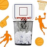 Mad Monkey Pattumiera per canestro da basket - divertente pattumiera per la stanza o l ufficio degli adolescenti - pattumiera da basket con audio - gadget perfetto per gli appassionati di basket