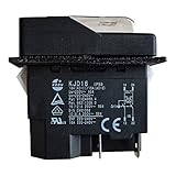 KEDU KJD16 - Interruttore elettromagnetico a 4 poli con interruzione di corrente e protezione da sottotensione, interruttore a pulsante per macchine industriali AC 220-240V 16A 5E4 IP55