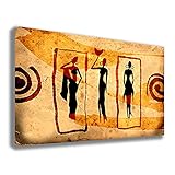 Quadri Moderni da parete Quadro moderno ETNICO arte africana africa XXL grande Stampa su tela Canvas Decorazione muro Murale Soggiorno Arredo Camera da letto Cucina (50x70 cm, 2)