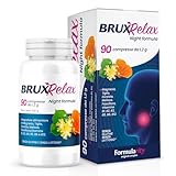 BruxRelax - Integratore Naturale per Bruxismo, Insonnia e Disturbi del Sonno -Con Tiglio, Escolzia, Mellisa, Passiflora, Doppio Sale di Magnesio, Vitamine del gruppo B-90 compresse/3mesi Made in Italy