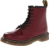 Dr. Martens DELANEY, Stivali Unisex Bambino, Rosso (Cherry Red), 34