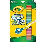 Crayola 58-5050 Super Tips Marker lavabile, confezione da 50