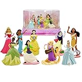 Disney Store set da gioco ufficiale deluxe figurine per bambini principesse Disney, 9 pz, include personaggi modellati: Tiana, Belle, Principessa Jasmine, Biancaneve, Cenerentola, Aurora e tanto altro