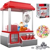 Mini Macchina Artigli Per Bambini Mini Distributore Automatico Alimentato a Batteria Con 10 Piccoli Peluche ＆ 24 Gettoni Divertenti Giochi Elettronici Arcade Macchine Regalo Di Compleanno Di Natale