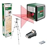 Bosch Home and Garden livella laser multifunzione Quigo Plus con treppiede (allineamento semplice a distanze uguali e variabili grazie alle tacche sulla linea laser)