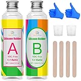 Gomma di Silicone - Silicone Liquido per Fabbricazione di Stampi in Silicone - 240ml/10.6oz 1:1 Rapporto Silicone per Stampi in Resina Fai Da Te, Creazione Resin, Fabbricazione Manuale, Artigianato