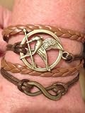 Hunger Games Bracciale -Pelle Marrone Scuro