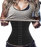 Gotoly Shapewear Donna Bustini Corsetto Dimagrante Waist Trainer Corpetto Shaping Body Shaper Corpo Modellante Cincher (L, Nero)