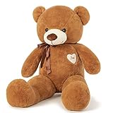 YunNasi Orso Peluche Gigante Orsacchiotto Peluche Grande Pupazzo Giganti Regalo per Bambini e Fidanzate L 80cm Marrone