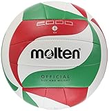 Molten, Pallone da pallavolo, Bianco (Blanc/vert/rouge), Misura 5