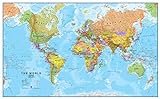 Maps International - Mappa del mondo di grandi dimensioni – Poster con mappa del mondo politica - Laminato - 118.9 (l) x 84.1(a) cm