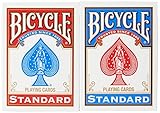 Bicycle Bicycle-2-Pack Index Rider Back 808 Mazzo Standard Confezione Doppia, Colore Rosso e Blu, Poker 62.8 x 88 mm, 1001781, a partire da 14 anni