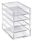 Osco Clear Acrylic 5 Drawer Chest A3278, TRANSPARENT