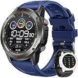 Orologio Smartwatch Uomo Fitness Watch - Cardiofrequenzimetro da Polso Smart Watch con Pressione Sanguigna Sport Tracker con Risposta Chiamate Contapassi Impermeabile Orologi per Android iPhone