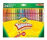 Crayola - Pastelli a Cera Gira & Colora, Confezione da 24 Pezzi, per Scuola e Tempo Libero, Colori Assortiti, 52-8501