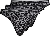 Calvin Klein Donna Slip Bikini Modellanti Confezione da 3 Elasticizzati, Nero (Black/Black/Black), L