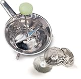 Acea Passaverdure - Patate - Frutta Inox 18/8 Diametro 24 Cm. 3 Dischi con Piedini Fissi