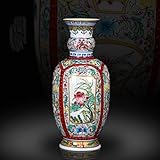 Q-HL Vasi Vaso Alti Vasi, Dipinto a Mano Cinese Classico Antico Vaso di Ceramica di Fiore, Soggiorno Accessori 27 * 12cm